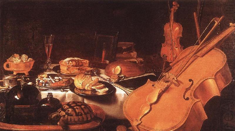 CLAESZ, Pieter Still-Life with Musical Instruments dfg oil painting picture